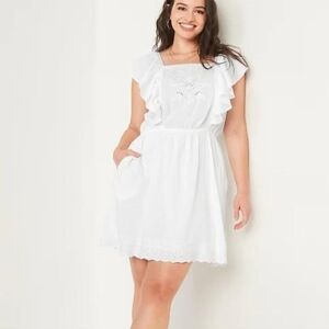 New Old Navy White Midi Dress